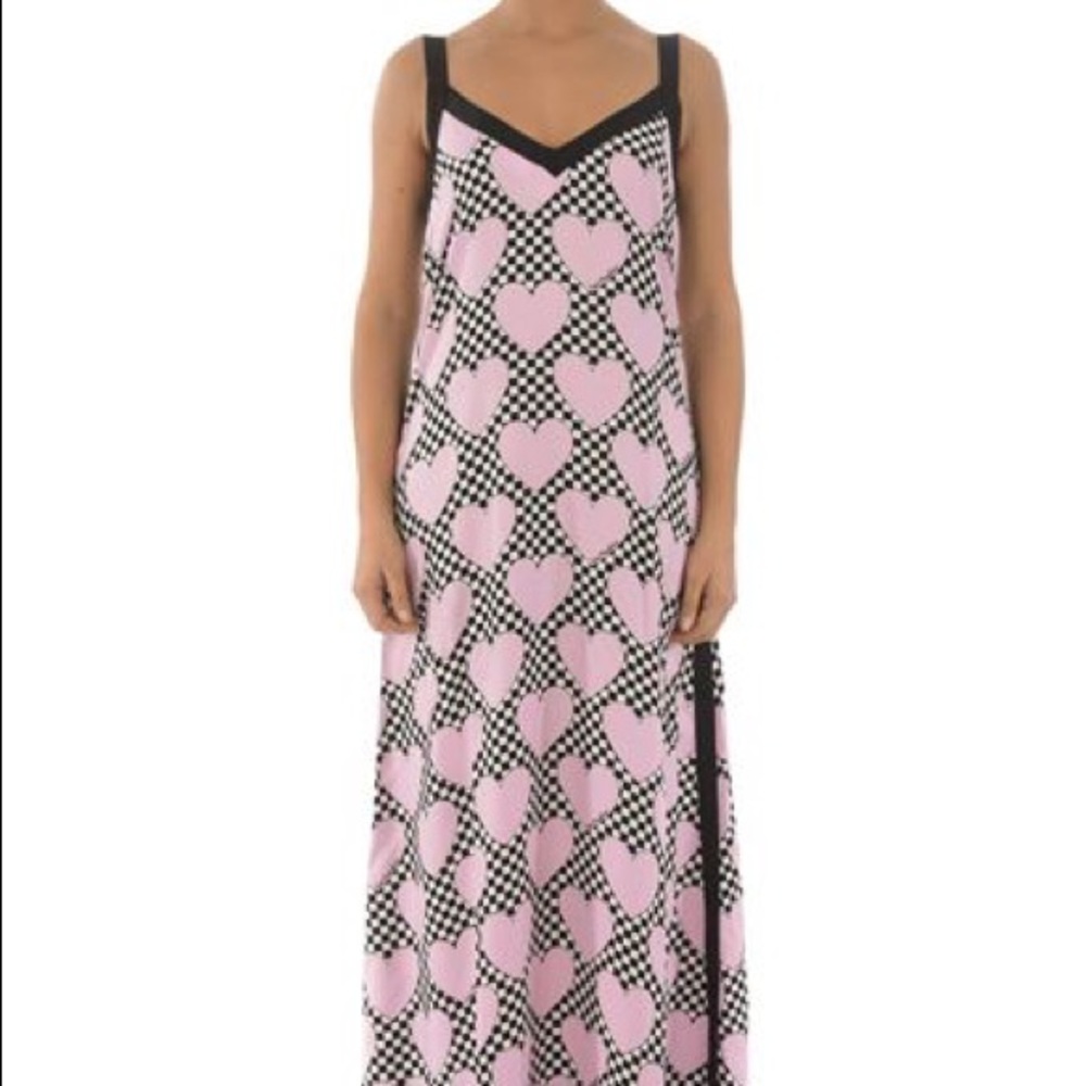 LOVE MOSCHINO HEARTS Maxi Viscose Dress w/ pockets